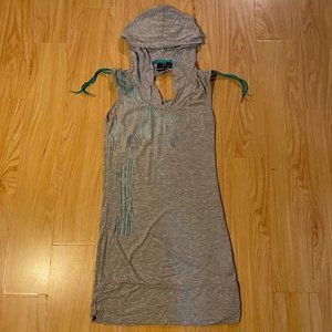 Bench Mini Dress / Swimsuit Cover Up with Hood Size XS